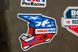 Red Buddy Helmet Decal